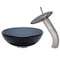 Novatto Clear Grey Mini Glass Vessel Bath Sink and Faucet Set, Brushed Nickel NSFC-168G-1217003BNS - alternate 2